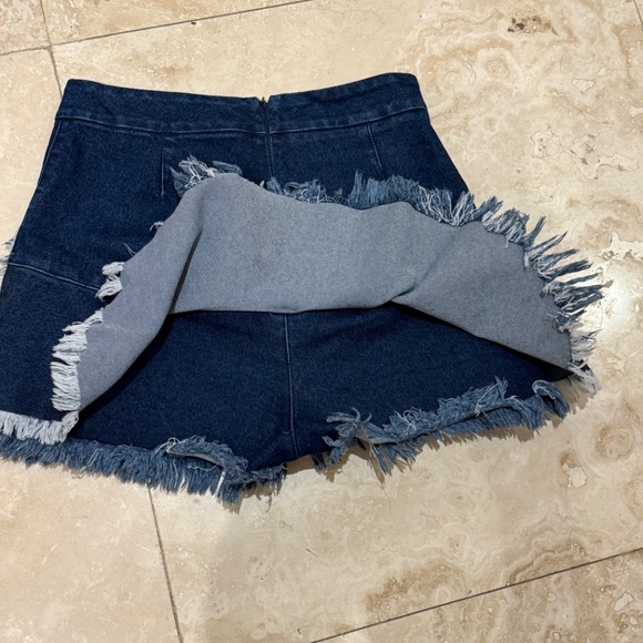 AC Rendon Girls Tween/ Women's Dark Denim Ruffle Skort (built in short)Sz 6 EUC - Picture 2 of 6